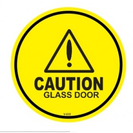 Vinyl Sticker (Caution Glass Door)