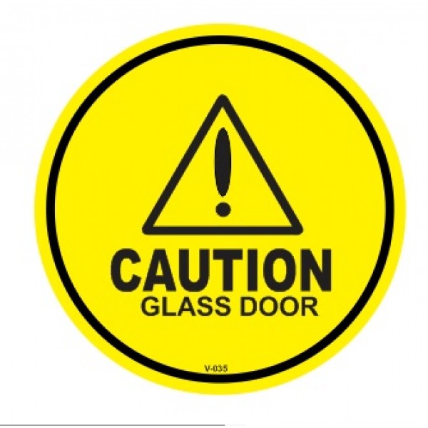 Vinyl Sticker (Caution Glass Door)